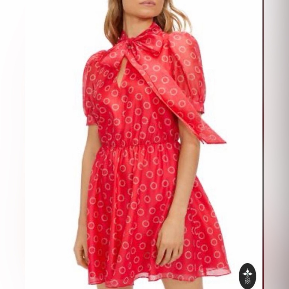 Ted Baker NWOT Dotty Circle Print Mini Dress Size 4 (M/L)